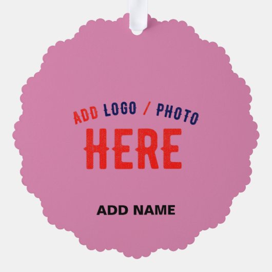 STIJLVOL MODERN AANGEPAST SCHATTIGE HOT PINK GEVER ORNAMENT KAART (Achterkant)