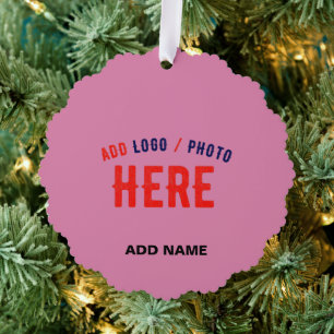 STIJLVOL MODERN AANGEPAST SCHATTIGE HOT PINK GEVER ORNAMENT KAART