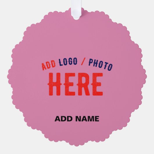 STIJLVOL MODERN AANGEPAST SCHATTIGE HOT PINK GEVER ORNAMENT KAART (Voorkant)