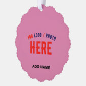 STIJLVOL MODERN AANGEPAST SCHATTIGE HOT PINK GEVER ORNAMENT KAART (Links)