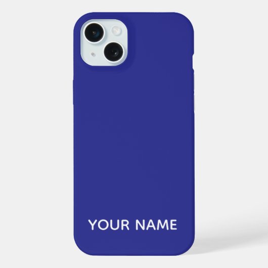 STIJLVOL MODERN AANGEPASTE NAAM DONKERBLAUWE KLEUR iPhone HOESJE (Achterkant)