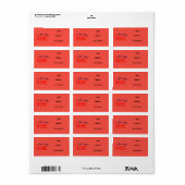 STIJLVOL MODERN AANGEPASTE RODE SINAASAPPEL GEVERI ETIKET (Full Sheet)