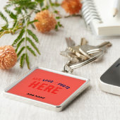 STIJLVOL MODERN AANGEPASTE RODE SINAASAPPEL GEVERI SLEUTELHANGER (Zijkant)