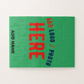 STIJLVOL MODERN AANGEPASTE SMARAGD GROEN GEVERIFIE LEGPUZZEL (Horizontaal)