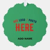 STIJLVOL MODERN AANGEPASTE SMARAGD GROEN GEVERIFIE ORNAMENT KAART (Achterkant)