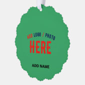 STIJLVOL MODERN AANGEPASTE SMARAGD GROEN GEVERIFIE ORNAMENT KAART (Links)