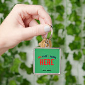 STIJLVOL MODERN AANGEPASTE SMARAGD GROEN GEVERIFIE SLEUTELHANGER (Hand)