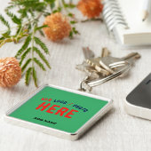 STIJLVOL MODERN AANGEPASTE SMARAGD GROEN GEVERIFIE SLEUTELHANGER (Zijkant)