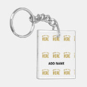 STIJLVOL MODERN AANPASBAAR WIT GECERTIFICEERD MERK SLEUTELHANGER (Voorkant Links)