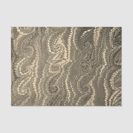 Stijlvol modern Abstract Beige Swirl Marble Patter Tissuepapier (Voorkant)