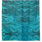 Stijlvol modern Abstract blauw wervelingen marmere Douchegordijn (Voorkant)