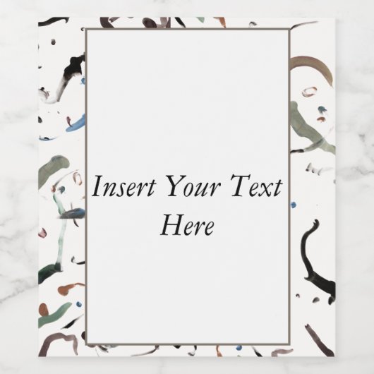 Stijlvol Modern Abstract Eigen Flesetiket Wijn Etiket (Enkel label)