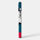 Stijlvol modern abstract geometrisch blauwgroen, b iPhone hoesje (Linkerkant)