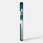 Stijlvol modern abstract geometrisch blauwgroen wi iPhone hoesje (Linkerkant)