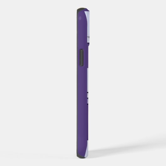 Stijlvol modern abstract geometrisch lavendelwit iPhone hoesje (Rechterkant)