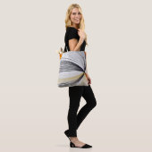 Stijlvol modern abstract kunst chic herfstthema tote bag (Op model)