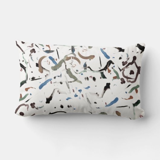Stijlvol Modern Abstract Lumbar Pillow Kussen (Achterkant)