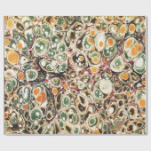 Stijlvol modern Abstract salie geel marmeren patro Cadeaupapier (Vlak)