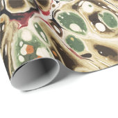 Stijlvol modern Abstract salie geel marmeren patro Cadeaupapier (Rol Hoek)