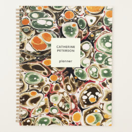 Stijlvol modern Abstract salie geel marmeren patro Planner