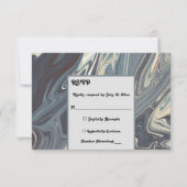 Stijlvol modern Abstract schilderend chic Wedding RSVP Kaartje (Voorkant)