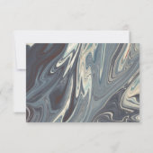 Stijlvol modern Abstract schilderend chic Wedding RSVP Kaartje (Achterkant)