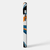 Stijlvol modern abstract sinaasappel zwart iPhone hoesje (Linkerkant)