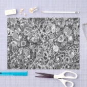 Stijlvol modern Abstract zwart wit marmeren patroo Tissuepapier (Craft)