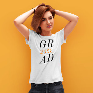 Stijlvol Modern Afstudeerder High School Senior Af T-shirt