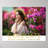 Stijlvol modern Afstuderen goud Folie Afdrukken (Voorkant)