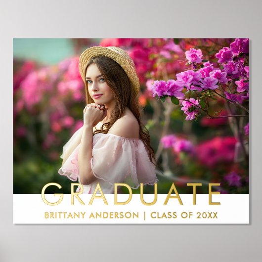 Stijlvol modern Afstuderen goud Folie Afdrukken (Voorkant)