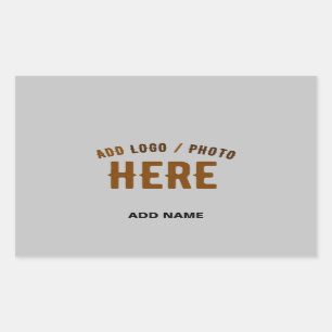 STIJLVOL MODERN ASH GEVERIFIEERD BRANDED RECHTHOEKIGE STICKER