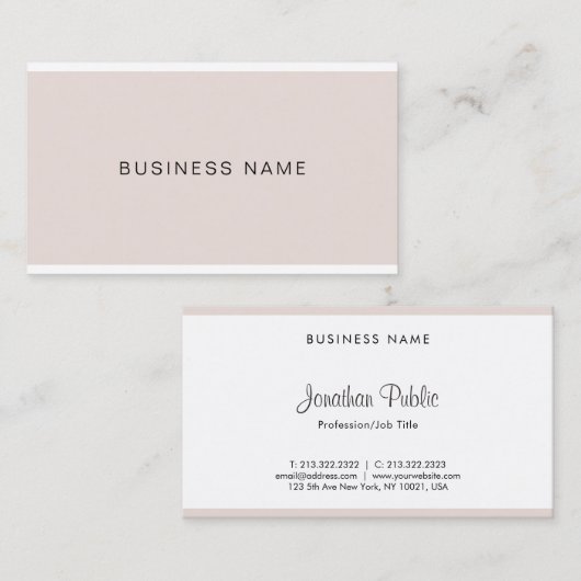 Stijlvol modern bedrijf met kunstzinnige schone le visitekaartje (Voorkant / Achterkant)