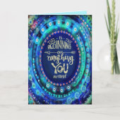 Stijlvol modern blauw begin van alles wat je wilt kaart (Voorkant)