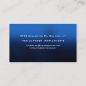 Stijlvol modern blauw zwart monogram Professional Visitekaartje (Achterkant)