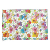 Stijlvol modern bloemenpatroon, kleurrijke kunst kussensloop (Voorkant-Rechts)