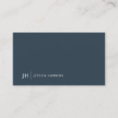 Stijlvol modern blok Indigo Navy Blue Professional Visitekaartje (Achterkant)
