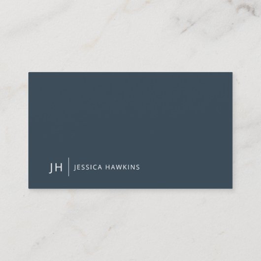 Stijlvol modern blok Indigo Navy Blue Professional Visitekaartje (Achterkant)