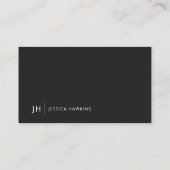 Stijlvol modern blok zwart noir professional visitekaartje (Achterkant)