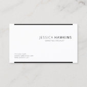 Stijlvol modern blok zwart noir professional visitekaartje (Voorkant)