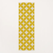 Stijlvol modern Boho Patroon in Mustard Yellow Yogamat (Voorkant)