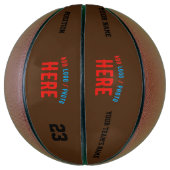STIJLVOL MODERN BRUIN GEVERIFIEERD BRANDED BASKETBAL (Verticaal)