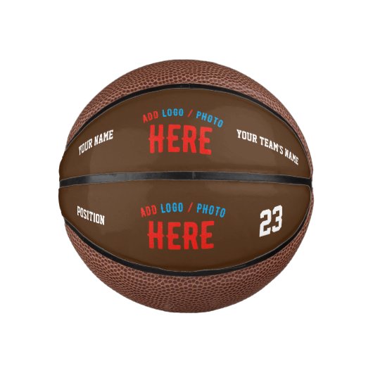 STIJLVOL MODERN BRUIN GEVERIFIEERD BRANDED BASKETBAL (Voorkant)
