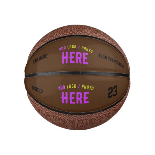 STIJLVOL MODERN  BRUIN GEVERIFIEERD BRANDED BASKETBAL (Voorkant)