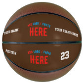 STIJLVOL MODERN BRUIN GEVERIFIEERD BRANDED BASKETBAL (Voorkant)