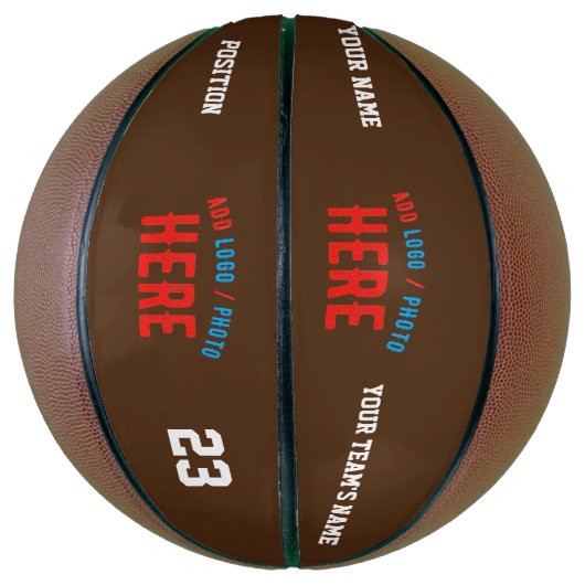 STIJLVOL MODERN BRUIN GEVERIFIEERD BRANDED BASKETBAL (Verticaal)