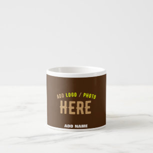 STIJLVOL MODERN BRUIN GEVERIFIEERD BRANDED ESPRESSO KOP