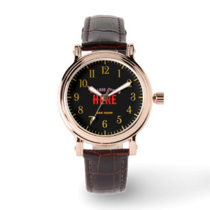 STIJLVOL MODERN  BRUIN GEVERIFIEERD BRANDED HORLOGE