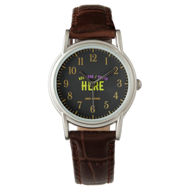 STIJLVOL MODERN  BRUIN GEVERIFIEERD BRANDED HORLOGE (Voorkant)