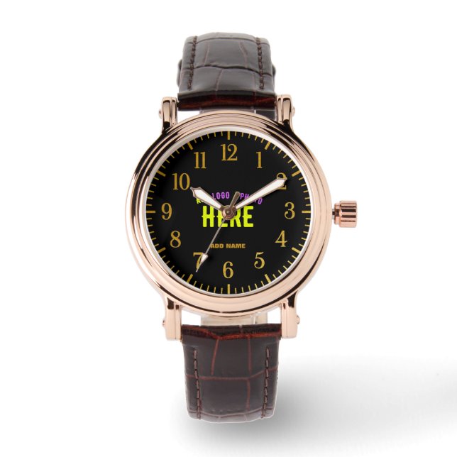 STIJLVOL MODERN  BRUIN GEVERIFIEERD BRANDED HORLOGE (Voorkant)